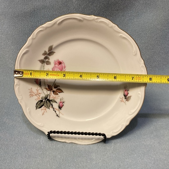 Pink Rose Mitterteich Bavaria Germany Salad Plate - Picture 13 of 13
